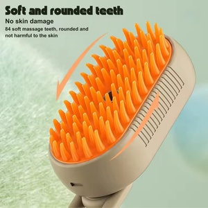Nouvelle brosse pour animaux de compagnie 3-en-1 : brosse vapeur, peigne de toilettage et de massage, et brosse à vapeur autonettoyante pour l'élimination des poils - Product Image 6