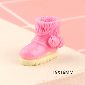 Productos populares Mini botas de nieve de colores Talismán DIY Colgante Agujero Adorno para zapatos Accesorios de resina - Product Image 6