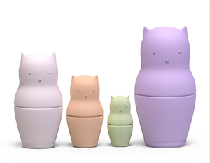 Muñeca anidada de gato, artesanía de regalo, nuevo diseño personalizado, Matryoshka rusa - Product Image 2