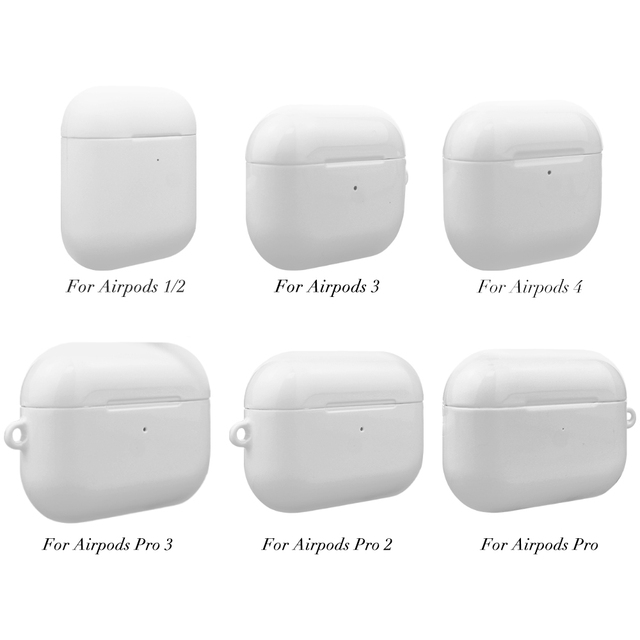 Sublimation Blanks 3D Coated Case for Airpods 1 2 3 4 DIY Custom Protective Cover for Airpods Pro Earphone Shell