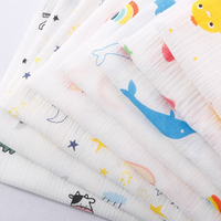 Tissu de mousseline biologique double gaze imprimé doux et respirant tissu de mousseline imprimé pour bébé coton pour enveloppements de bébé