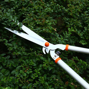 Cisailles à haies orange, lame en acier inoxydable de 320 mm, outil de taille de jardin en forme de V, ciseaux d'entretien de pelouse deux-en-un - Product Image 2