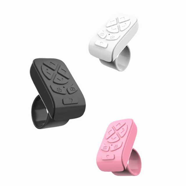 7 Keys Portable Ring Remote Fingertip Control for Selfies Videos Live Streams Social Media Stylish Photo Page Turner