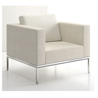Canapé en cuir et tissu velours au design moderne pour hall d'hôtel, restaurant, bureau, ensemble de canapés en acier inoxydable personnalisé OEM