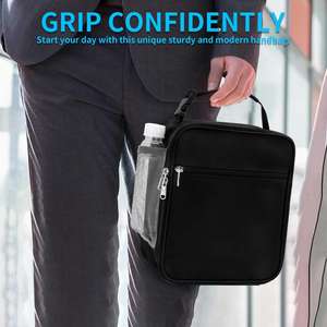 Sac à glace portable, sac à déjeuner, feuille d'aluminium épaisse, isolation thermique, grande capacité, sac à bento, isolation thermique - Product Image 5