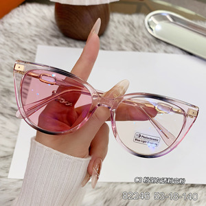 Gafas de sol estilo ojo de gato de nueva moda para mujer, montura TR90, protección UV400 clase 2, lentes de PC de color negro. - Product Image 4