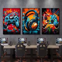 Contrôleurs de jeu colorés peintures sur toile affiches de jeu de Graffiti images imprimées pour la chambre du garçon Art mural décorations pour la maison
