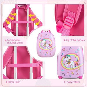 <span class=keywords><strong>Set</strong></span> di <span class=keywords><strong>Valigie</strong></span> per Bambini con Ruote Girevoli, 5 Pezzi, Bagaglio a Mano per Ragazze Approvato dalle Compagnie Aeree, <span class=keywords><strong>Set</strong></span> <span class=keywords><strong>Valigie</strong></span> per Bambini da 16 Pollici - Product Image 4