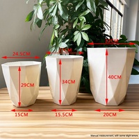 Pot de fleurs en forme de diamant |   Design géométrique moderne |   Plusieurs tailles pour une utilisation en intérieur et en extérieur Diamètre 27xH34CM