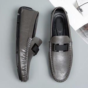 <b>Mens</b> Glossy Leather Oxfords Round Toe Mesh Upper Lace-Up Dress <b>Shoes</b> <b>for</b> Business Formal Casual Comfortable <b>Shoes</b> - Product Image 2