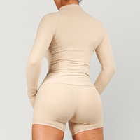 Chaqueta BBL Personalizada de Alta Compresión, Cintura Ajustada con Efecto Reloj de Arena, Corte Delgado, con Orificios para los Pulgares, Ropa Deportiva de Yoga para Mujer, Chaqueta Deportiva