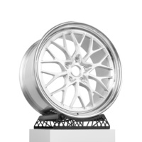 Rines Forjados de 2 Piezas con Borde Pulido en Forma de Y, Plateados, de 18, 19, 20, 21 y 22 Pulgadas, 5x120, 5x114.3 para BMW, Audi, Benz, Nissan