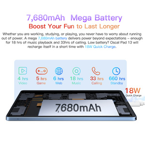 Tableta PC Scal lackview 13 10,1 pulgadas 8 + 256 m7680 mdroid H ndroid 12 4G 8 + 13 M1200 1920 * Full angle pad - Product Image 3