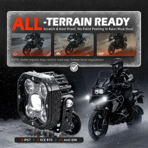 BEVINSEE 2x 50W Fari LED Ausiliari per <span class=keywords><strong>Moto</strong></span>, Luce Brillante per <span class=keywords><strong>KTM</strong></span> 390 <span class=keywords><strong>690</strong></span> 790 990 Duke Adventure <span class=keywords><strong>Enduro</strong></span> ECE R10 - Product Image 5