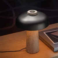 Lampe de table en travertin jaune danois JACKSUN, style nordique, lampe de bureau LED de style Wabi-Sabi, luxe léger