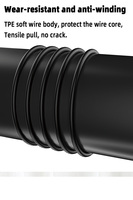 Kabel Data tipe c, kabel Data tipe-c, kabel Usb3.1gen1, kabel Data Tipe c laki-laki ke laki-laki cocok untuk Mac Book