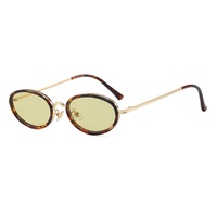 33406 Nouvelles Lunettes de Soleil Métalliques Tendance pour Hommes et Femmes, Design de Luxe, Protection UV400, Forme Ovale, Style Rétro Haut de Gamme, Universelles