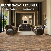 Frank Furniture – Ensemble de canapés inclinables 3+2+1 haut de gamme, convertible, rafraîchissant et extensible en tissu, idéal pour hôtels et salons – Meilleures ventes