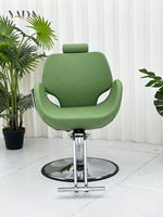 Fauteuil de barbier inclinable et réglable YADA Luxury Gold en cuir marron, pour salon et hôpital, usage professionnel.