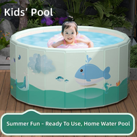 Piscina Plegable de PVC Grande para Niños, para Recién Nacidos, Interior, Exterior, Jardín, Entretenimiento en el Hogar, Hecha en China