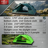 Tente de camping ultralégère, portable et pliable pour 1-2 personnes, idéale pour les voyages en plein air, le camping, la randonnée et le trekking - Offre spéciale