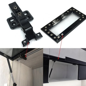 FGA GS002 Amortiguador de Gas Corto de 180mm, Cilindro Hidráulico, Resorte de Gas de 60N, Cierre Suave, Gris/Negro, Electrochapado, para Mueble de Madera - Product Image 3