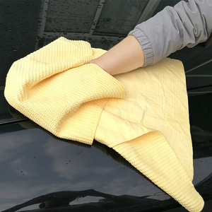 Toalla de Microfibra 3D PVA de 66x43 cm, Secado Rápido, Altamente Absorbente, para Limpieza de Autos, Color Amarillo - Product Image 1