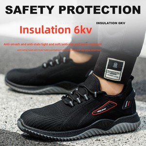 Chaussures de sécurité basses pour hommes, transfrontalières, respirantes, résistantes à l'écrasement, anti-perforation, anti-abrasion, protection électrique 6kV, idéales pour l'été - Product Image 4