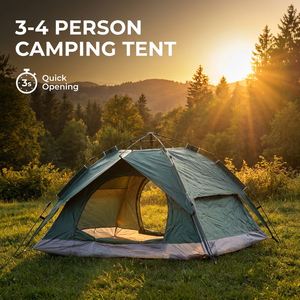 Carpa de Una Habitación para Exteriores, para las Cuatro Estaciones, de Oxford, para 3-4 Personas, Portátil, Totalmente Automática, con Protección Solar, de Apertura Rápida y Doble Capa - Product Image 2