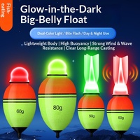 Flotteur électronique lumineux à grande cloche, à longue portée, vertical, activé par la morsure, pour la pêche en bateau, en mer, sur les rochers et la pêche de nuit