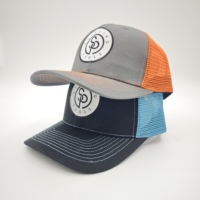 Gorras Richardson 112 Clásicas de Moda, Estilo Snapback, Color Gris Jaspeado y Negro, Personalizables, Tipo Trucker, al por Mayor