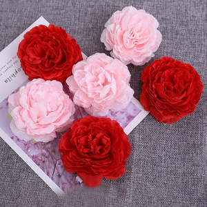 Tête de fleur de pivoine artificielle 8cm, fleur en soie pour décoration de mariage, accessoires vestimentaires, style européen - Product Image 2