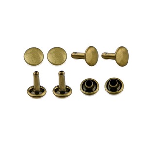 Rivets à double capuchon en métal, rivets à double capuchon en métal de différentes tailles et couleurs, pour sacs en cuir - Product Image 1
