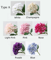 Bunga Hydrangea Buatan Sentuhan Asli Warna Putih, Kualitas Tinggi, Grosir, Produk Baru Populer