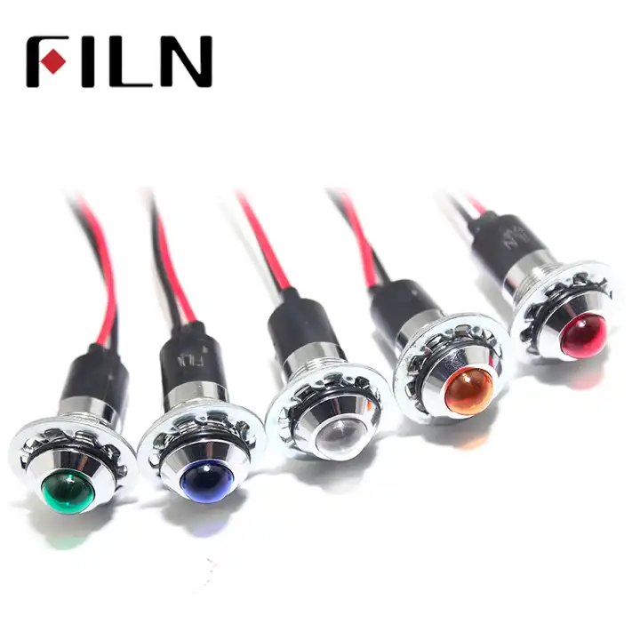 FILN Mini led indicator light led 12V 24V 220V Metal indicator signal –  YUEQING YULIN ELECTRONIC CO., LTD