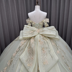 Vestidos de Quinceañera de Lujo Lsmc133 en Beige con Cuentas, Vestidos de Gala, Vestido de 15 Años con Espalda de Cordones para Fiesta de Graduación Jancember - Product Image 6