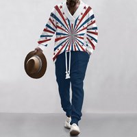 Ensemble Décontracté Homme 2025 Style Européen Américain en Maille Jacquard Col V Manches Longues Pantalon de Jogging Logo Avant Coupe Ample Printemps