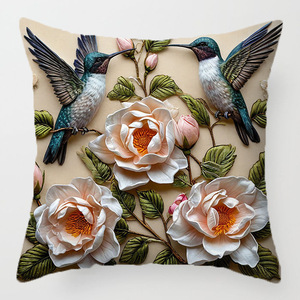 Floral <b>Square</b> Marine 3D Printed Short Plush Pillowcases & Cushion Covers Home Decor - Product Image 6