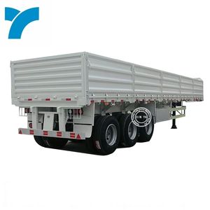 Panneaux latéraux en acier de 40 tonnes à 3 <span class=keywords><strong>essieux</strong></span> pour semi-<span class=keywords><strong>remorque</strong></span> <span class=keywords><strong>porte</strong></span>-conteneurs transportant 5 à 10 voitures, plateau de 20 pieds/40 pieds, bonne qualité - Product Image 1