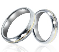Bague en tungstène personnalisée TG pour hommes et femmes, plaquée or, avec zircon cubique CZ, noir, bleu, argent, alliances pour hommes, alliance de couple