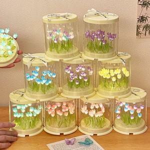 Lámpara Nocturna Creativa de Tulipanes, Ramo de Flores Simulado, Plástico Ecológico, Caja de Regalo para el Año Nuevo Chino, Luz para Dormir - Product Image 2