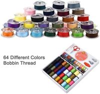 Kit de couture portable BOCHENG durable et simple, avec fils multicolores, aiguilles, ciseaux, ruban à mesurer et accessoires de couture métalliques – Vente en gros
