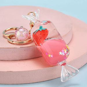 Llavero acrílico con forma de oso flotador, llavero líquido con diseño de oso pequeño, con diseño de burbujas, arena movediza, taza de té y leche, novedad de <span class=keywords><strong>2023</strong></span> - Product Image 6