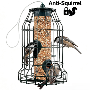 Vườn Hỗn hợp hạt giống chim trung chuyển kim loại sóc bằng chứng kim loại lồng treo chim trung chuyển với ống nhựa - Product Image 1