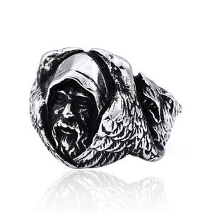 Anillo de Flecha de Lobo con Nudo Celta, Acero Inoxidable, Runa Nórdica, Símbolo de Odín, Amuleto, para Motociclistas, Hombres, Punk, Acero de Titanio, Vikingo - Product Image 2