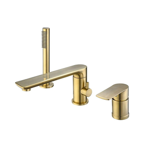 <span class=keywords><strong>Rubinetto</strong></span> per Vasca da <span class=keywords><strong>Bagno</strong></span> in Ottone <span class=keywords><strong>con</strong></span> Tre Fori e Bocca Girevole, Set Moderno di Tre Pezzi per Vasche e Lavabi - Product Image 6