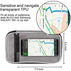 <span class=keywords><strong>Sac</strong></span> de guidon de vélo étanche personnalisé OEM, <span class=keywords><strong>sac</strong></span> avant de vélo avec fenêtre transparente pour téléphone, commandes en gros - Product Image 3