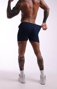 Calzoncillos Bóxer de Algodón Elástico Azul Marino para Hombre, Transpirables, Suaves y Cómodos, Ropa Interior Deportiva Masculina, Producción Textil - Product Image 4