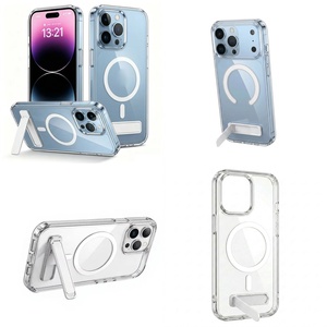 Coque magnétique transparente fine avec support pliable et <span class=keywords><strong>protection</strong></span> intégrale pour <span class=keywords><strong>iPhone</strong></span> 17 Pro Max 16 15 Plus 14 13 12 mini 11 – Meilleure vente - Product Image 1