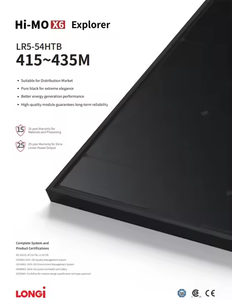 แผงโซลาร์เซลล์ Longi Solar รุ่น LR5-54HTB-435M สำหรับบ้านพักอาศัย สีดำทั้งแผง แบบ Half Cell รุ่น LR5-54HTB-435M สีดำทั้งแผง - Product Image 4